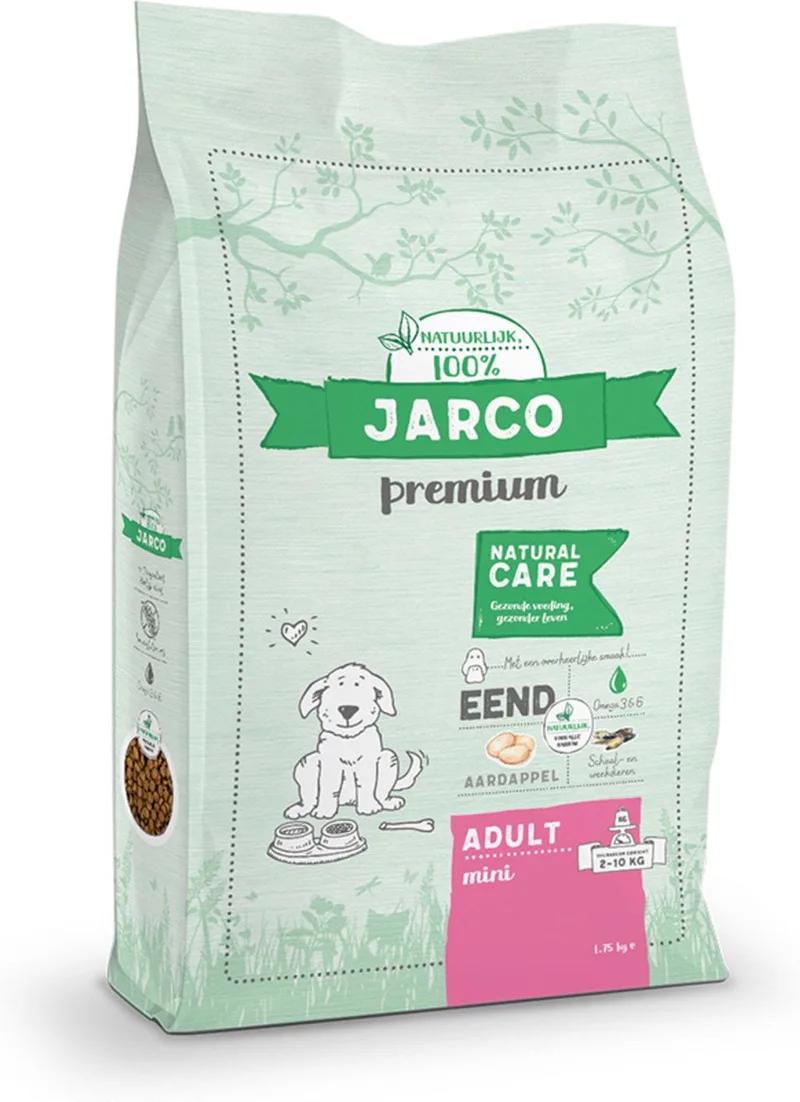 Dog Natural Mini Adult Eend - Hondenvoer - 1.75 kg 2-10kg de Jarco – photo produit