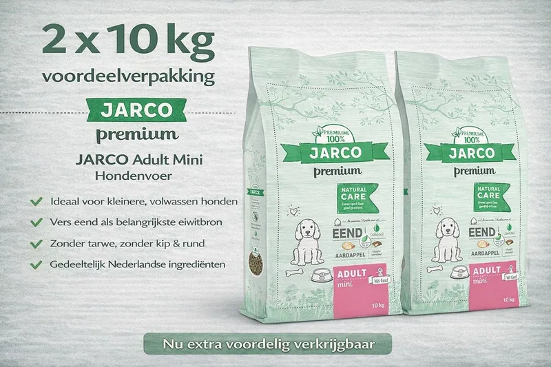 Dog Natural Mini Adult Eend - Hondenvoer - 2x 10 kg 2-10kg Voordeelverpakking by Jarco – product photo