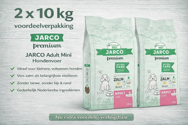 Dog Natural Mini Adult Zalm - Hondenvoer - 2x 10 kg 2-10kg Voordeelverpakking by Jarco – product photo