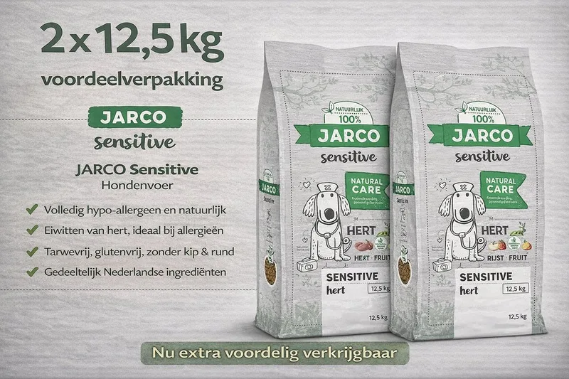 Dog Sensitive Natural Care Hert - Hondenvoer - 2x 12.5 kg Voordeelverpakking de Jarco – photo produit