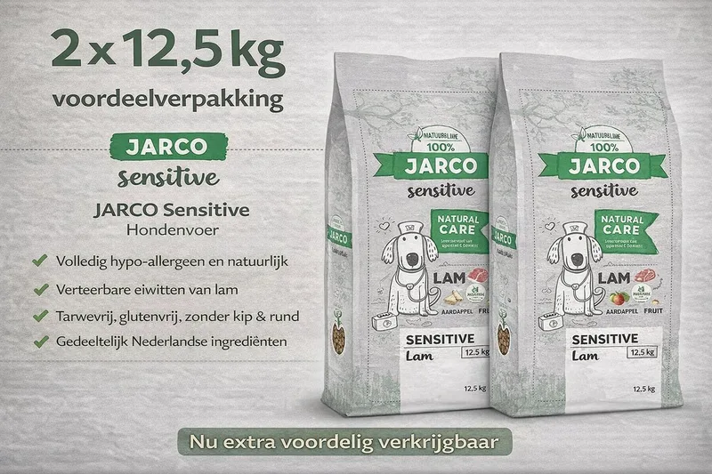 Dog Sensitive Natural Care Lam - Hondenvoer - 2x 12.5 kg Voordeelverpakking de Jarco – photo produit