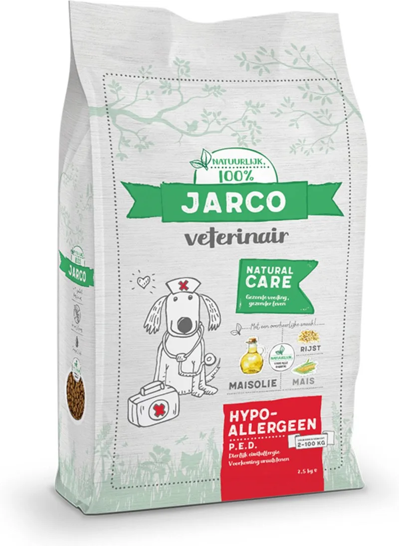 Dog Veterinair Hypoallergeen P.E.D. Mais - Hondenvoer - 2.5 kg by Jarco – product photo