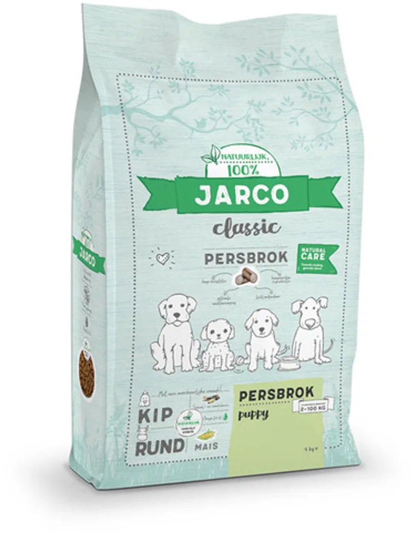 hondenvoer Classic Persbrok Puppy Kip/Rund 15 kg - Hond de Jarco – photo produit