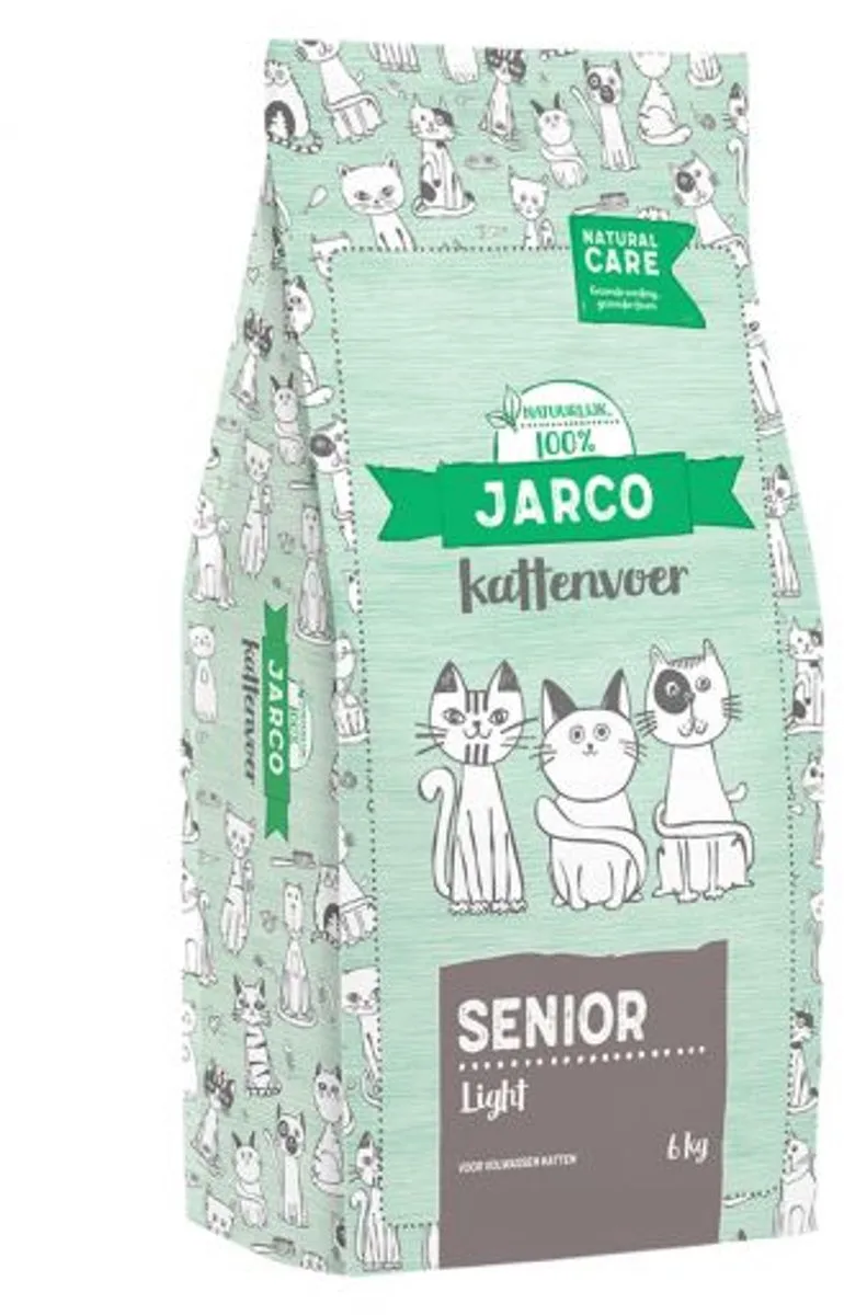 Natural Cat Senior Light - Kattenvoer - Gevogelte Lam 6 kg Care van Jarco – productfoto
