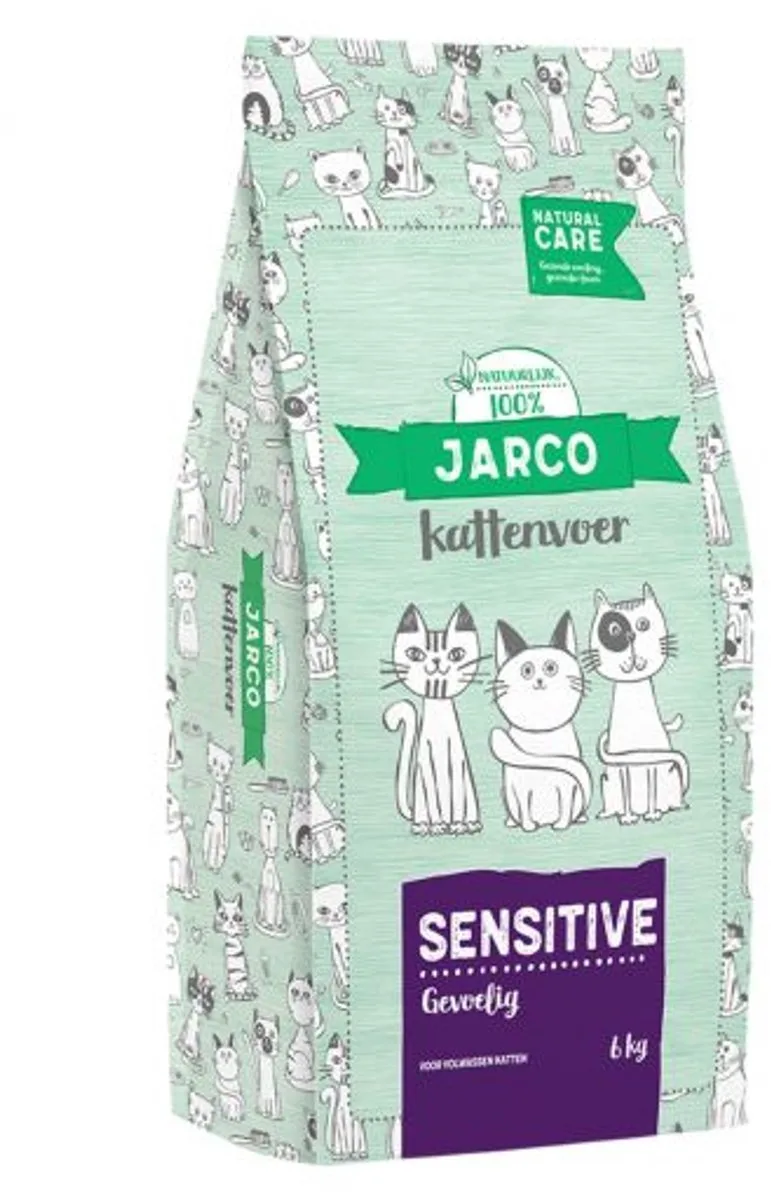 Natural Cat Sensitive - Kattenvoer - Lam 6 kg Care fra Jarco – produktbillede