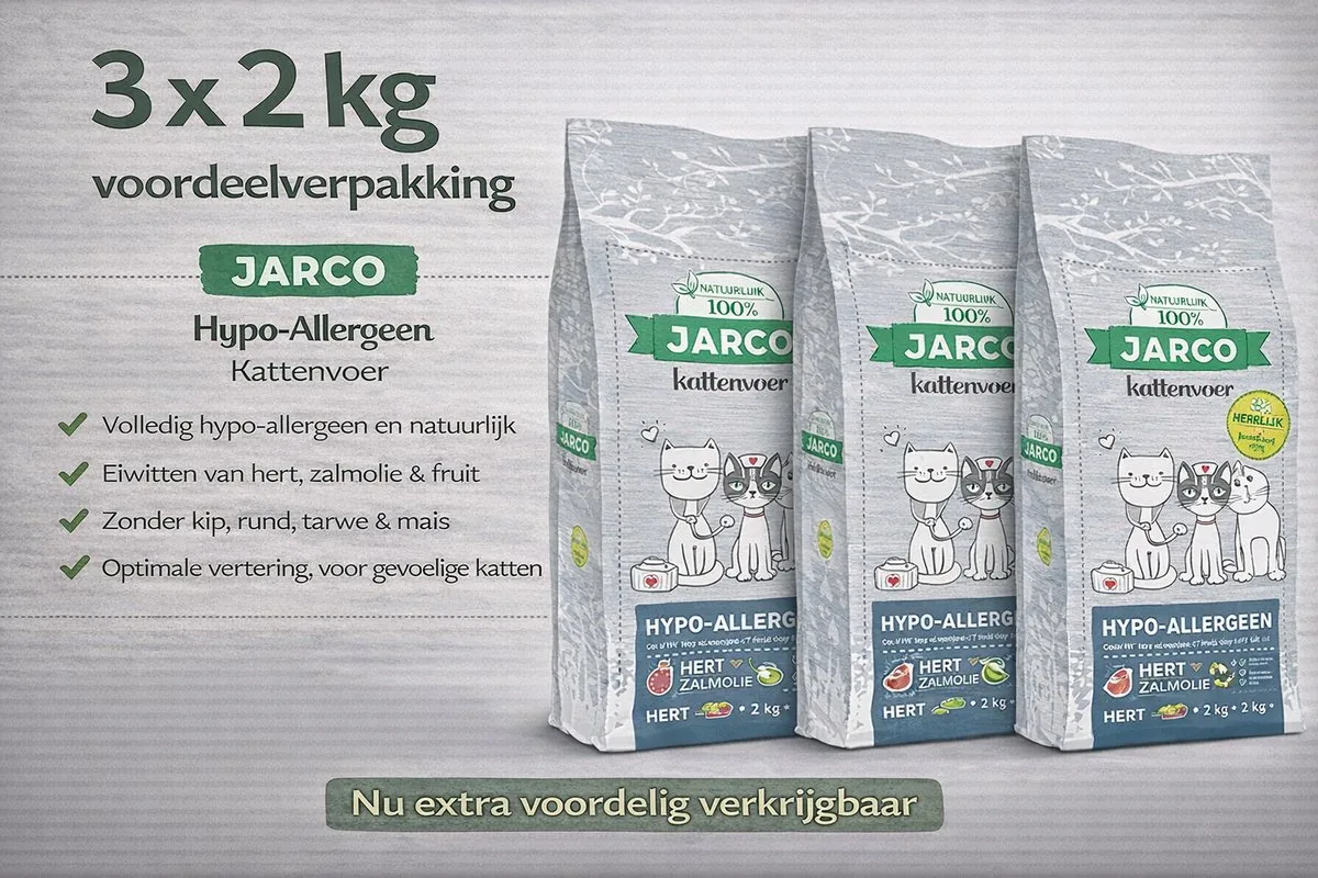 Premium Cat Vers Hypoallergeen - 3x 2kg Voordeelverpakking by Jarco – product photo