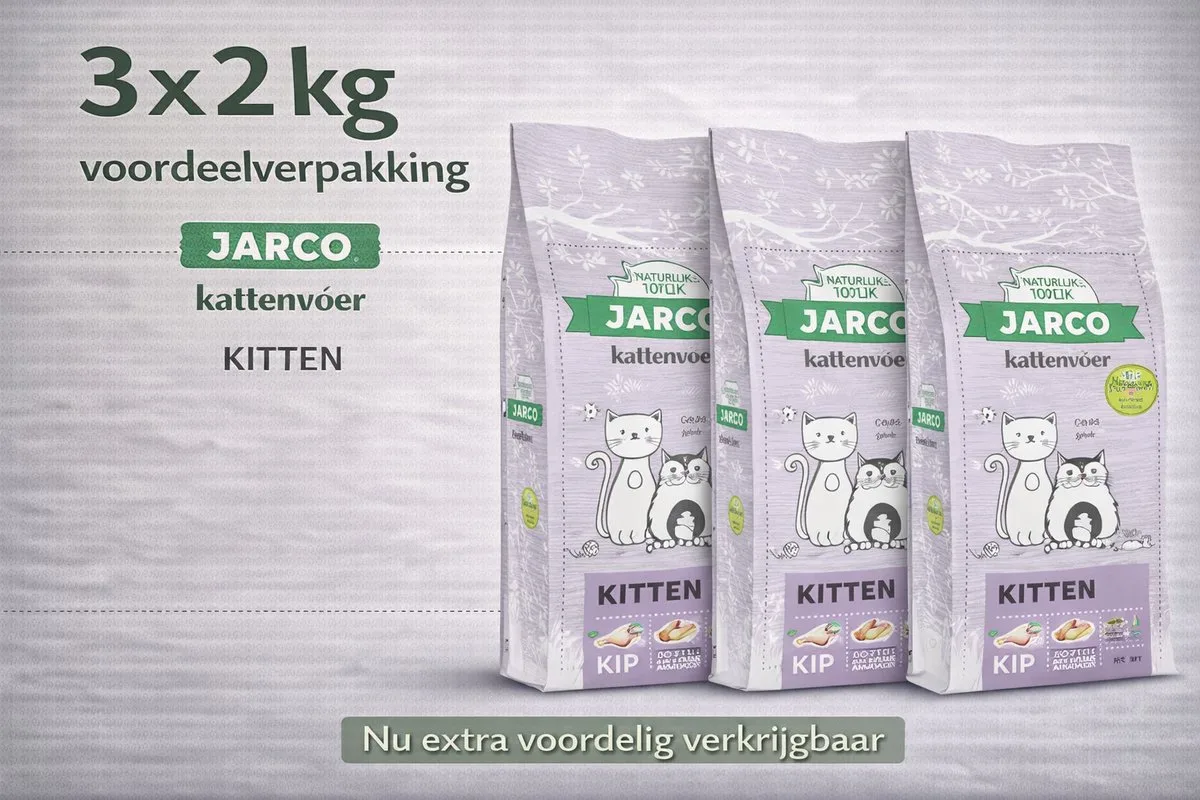 Premium Cat Vers Kitten - 3x 2kg Voordeelverpakking by Jarco – product photo