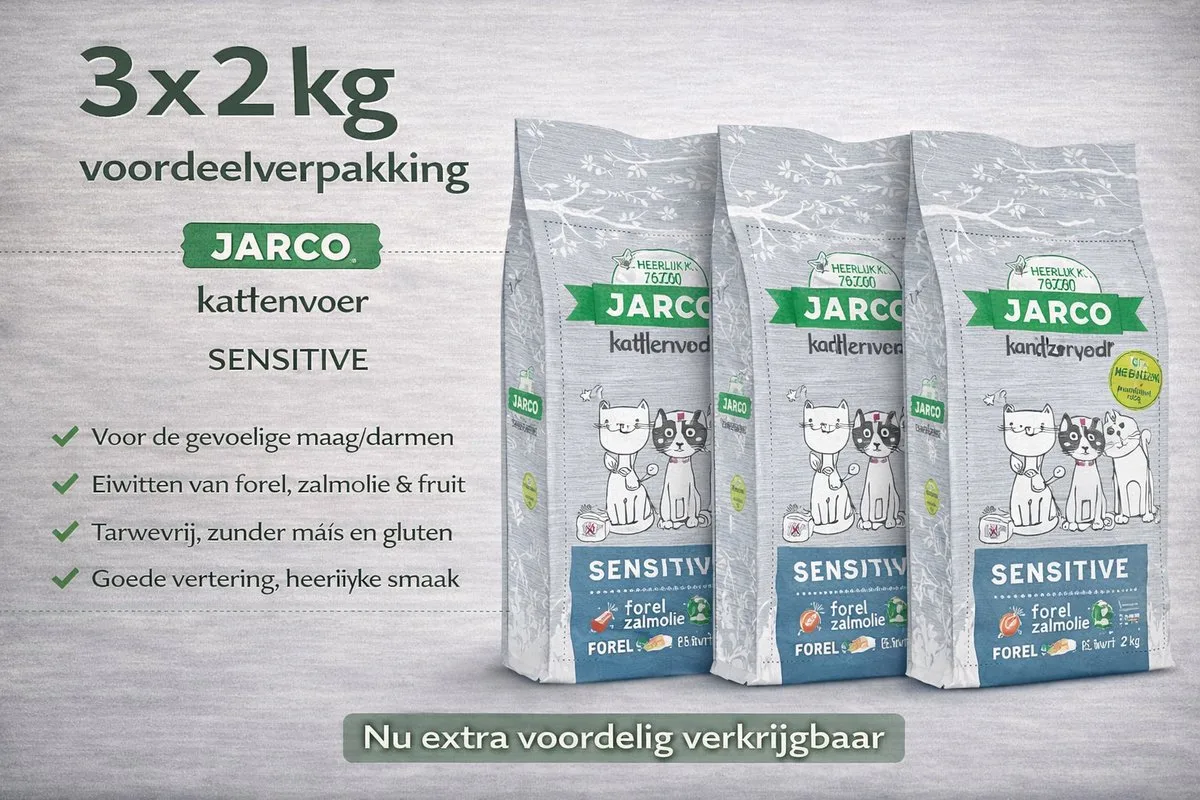 Premium Cat Vers Sensitive - 3x 2kg Voordeelverpakking by Jarco – product photo