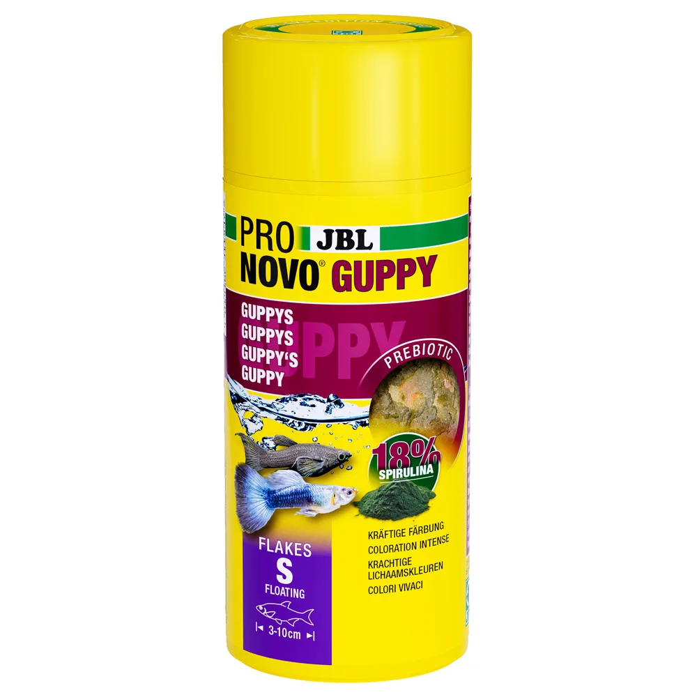 250ml JBL ProNovo Guppy Flakes S Fischfutter van JBL – productfoto