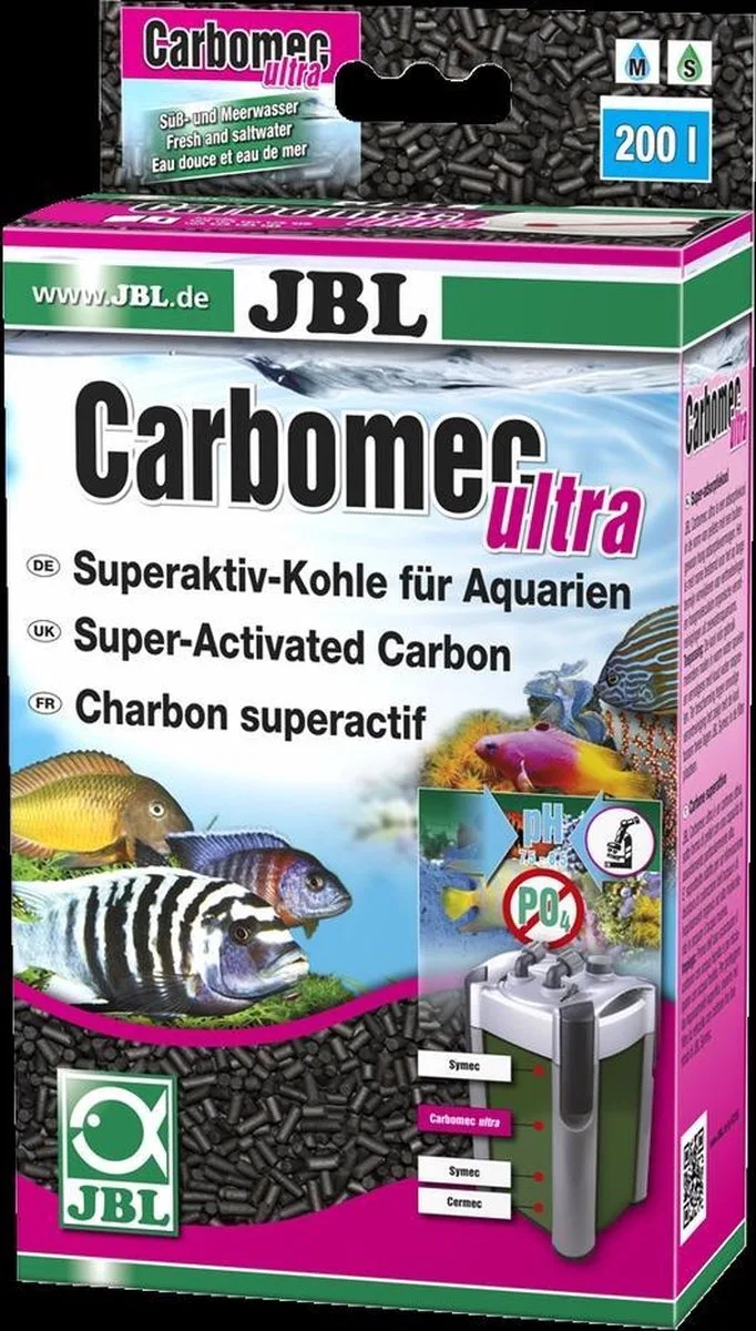 Carbomec Ultra superactieve houtskool von JBL in Schwarz – Produktfoto