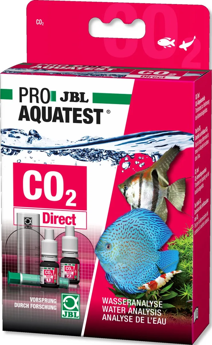 CO2 Direct Test-Set Sneltest kooldioxidegehalte von JBL in Rosa – Produktfoto