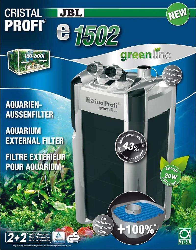 CristalProfi E1502 - Aquariumfilter - 1400 L/u - 200 tot 700 L by JBL – product photo 1 of 2