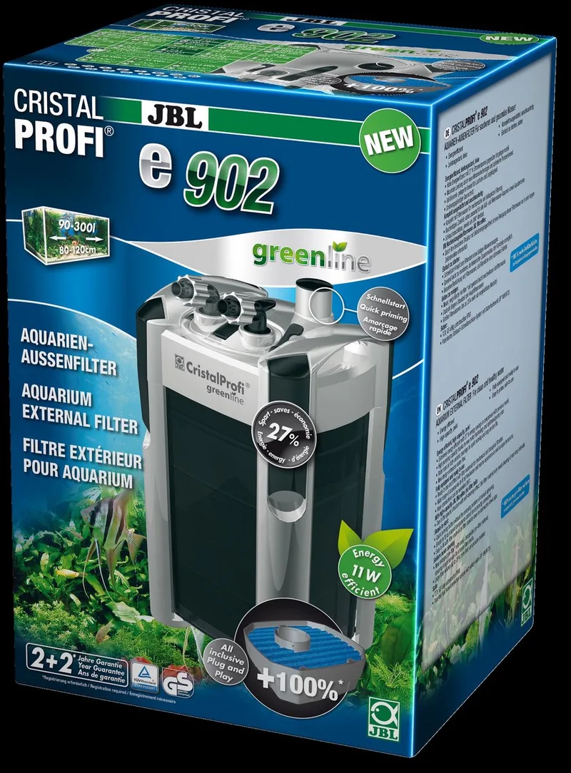 CristalProfi E902 Greenline - Aquariumfilter - 900 L/u by JBL – product photo