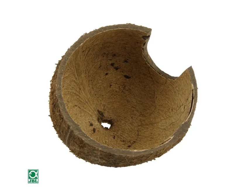 Kokosnoot schuilplaats maat M voor aquarium en terrariumdieren 1/2 de JBL en Marron – photo produit 2 sur 2