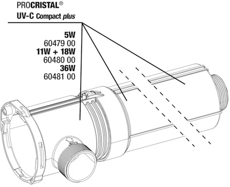 PC UV-C Compact Plus Behuizing Set 5W fra JBL – produktbillede