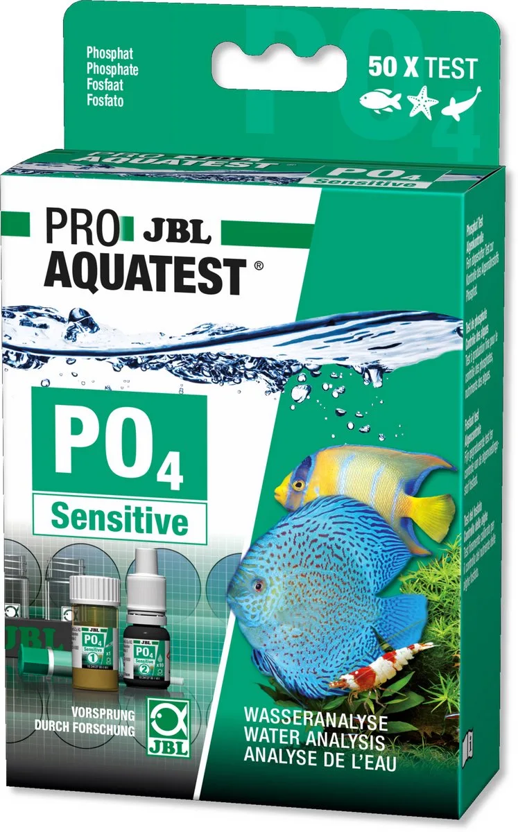 PO4 Fosfaat sensitief Test- Set sneltest water test von JBL in Mint Groen – Produktfoto