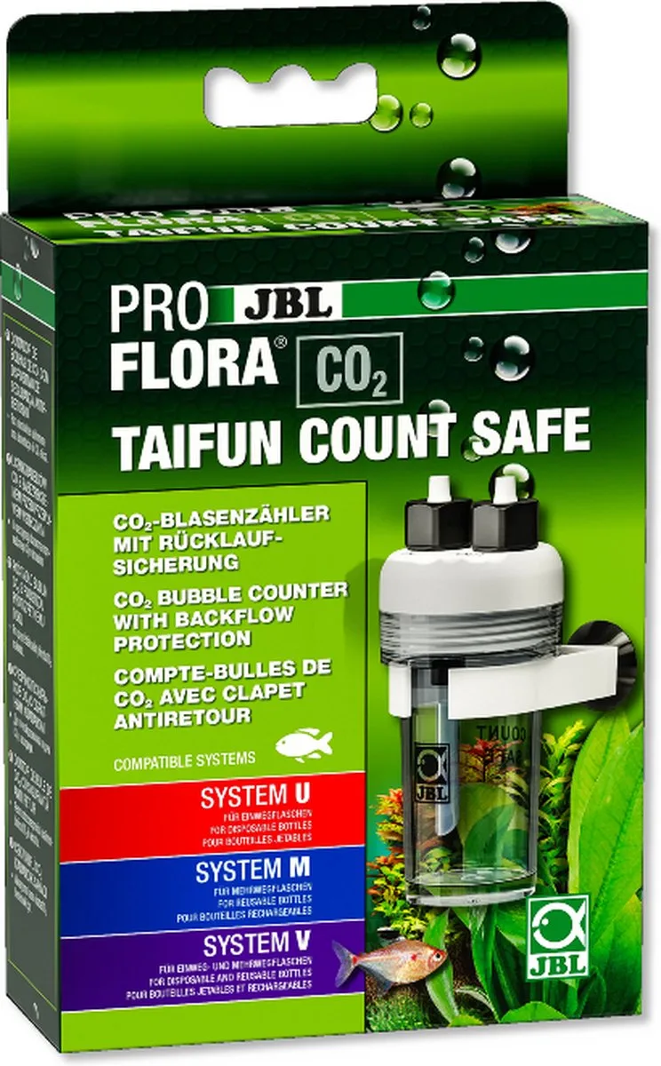 ProFlora CO2 Count Safe CO2 Bellenteller Aquarium de JBL en Vert – photo produit