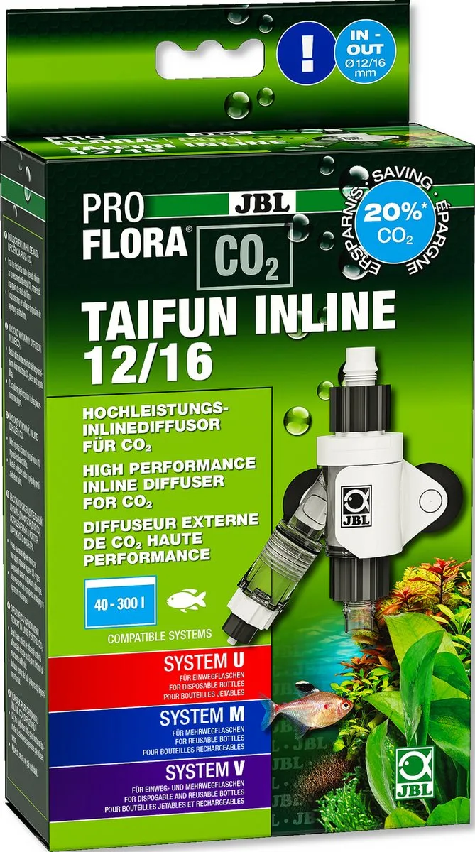 Proflora Taifun Inline CO2 diffuser 12/16 van JBL in Bekijk productafbeelding – productfoto