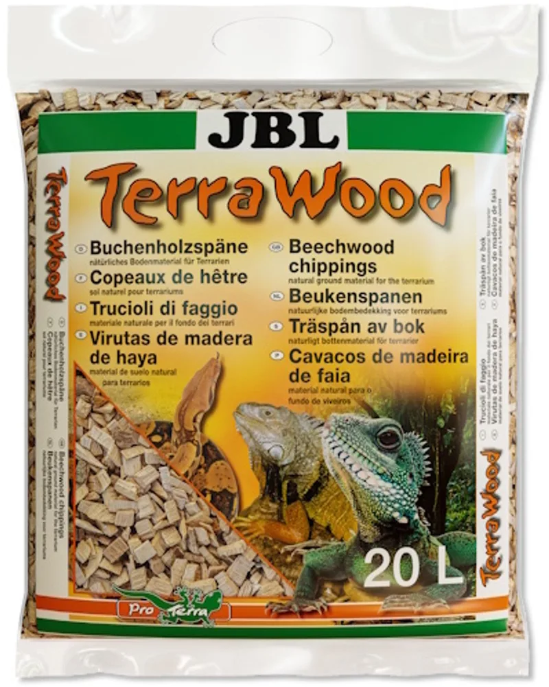 TerraWood natuurlijke beukenhoutsnippers bodembedekking voor droge en semi-droge terraria 20 Liter by JBL in Natural – product photo