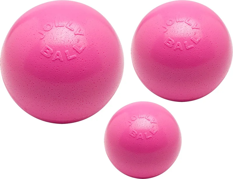Jolly Ball Bounce-n Play - Ø 11 cm – Honden speelbal met kauwgomgeur - De perfecte stuiterbal voor de hond - Bijtbestendig by Jolly Pets in Pink – product photo