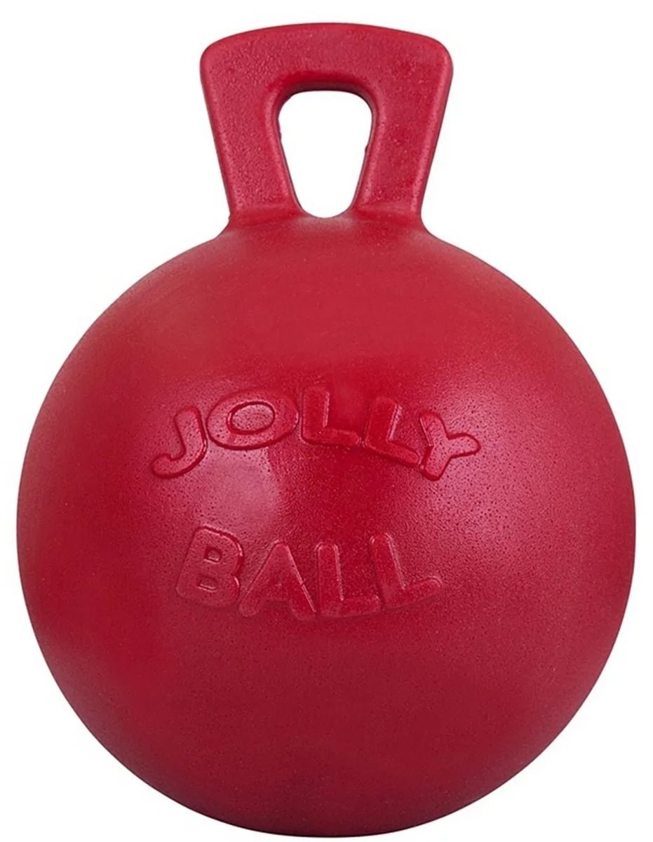 Jolly Ball - Ø 25 cm – Paarden speelbal Geurloos - Ter vermaak in de stal en in het weiland - Bijtbestendig från Jolly Pets i Röd – produktbild