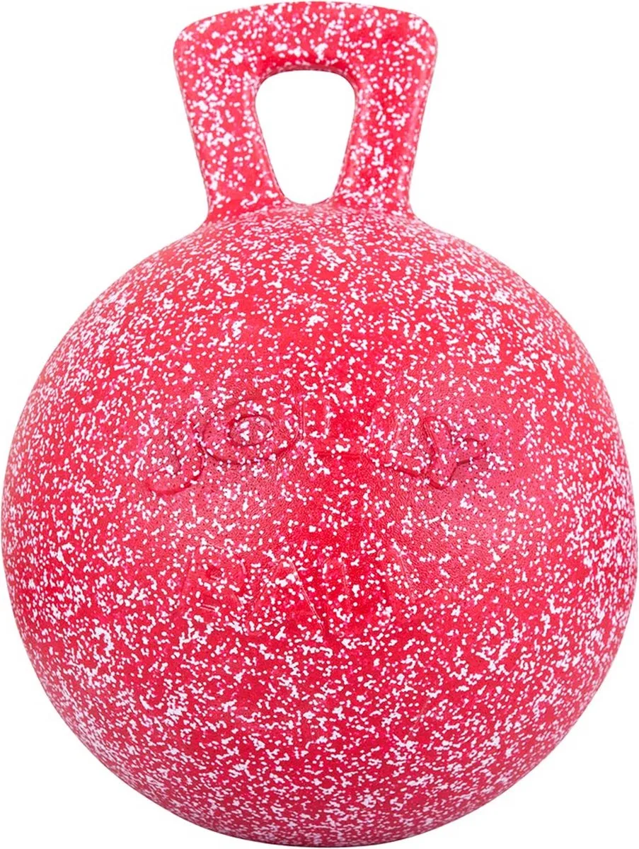 Jolly Ball – Ø 25 cm - Paarden speelbal met Mintgeur – Ter vermaak in de stal en in het weiland - Bijtbestendig - Rood/Wit von Jolly Pets in Rot – Produktfoto