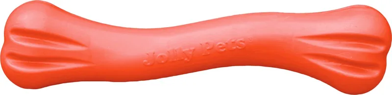 Jolly Bone - 22 cm - Hondenbot met aantrekkelijke vanillegeur - Hondenspeelgoed van duurzaam flexibel rubber - Maat L/XL von Jolly Pets in Orange – Produktfoto