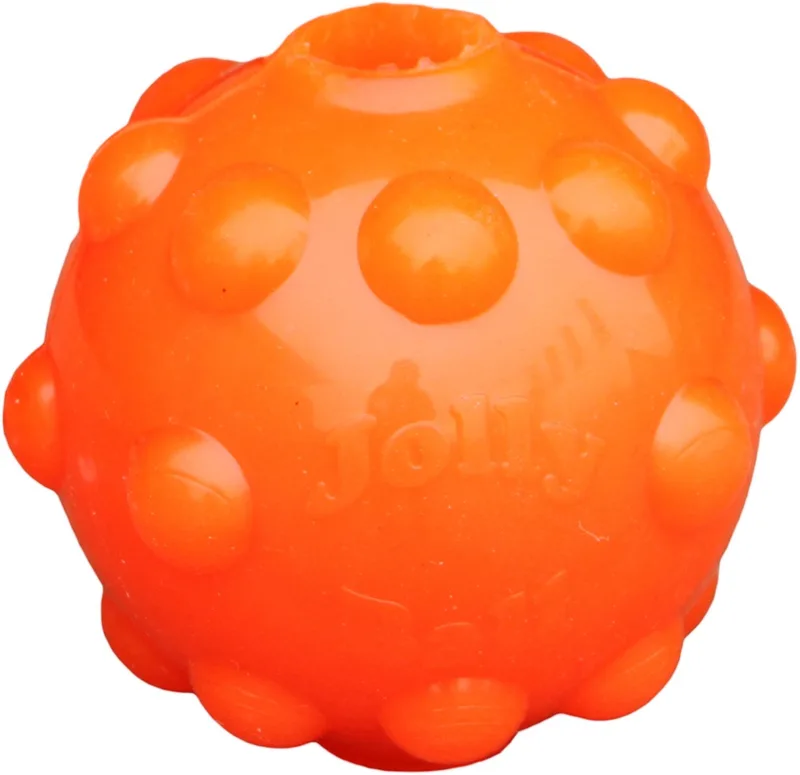 Jolly Jumper Ball – 7.5 cm - Oersterke stuiterbal voor honden – Hondenspeelgoed – Ook te gebruiken als traktatiebal – TPR rubber by Jolly Pets in Orange – product photo