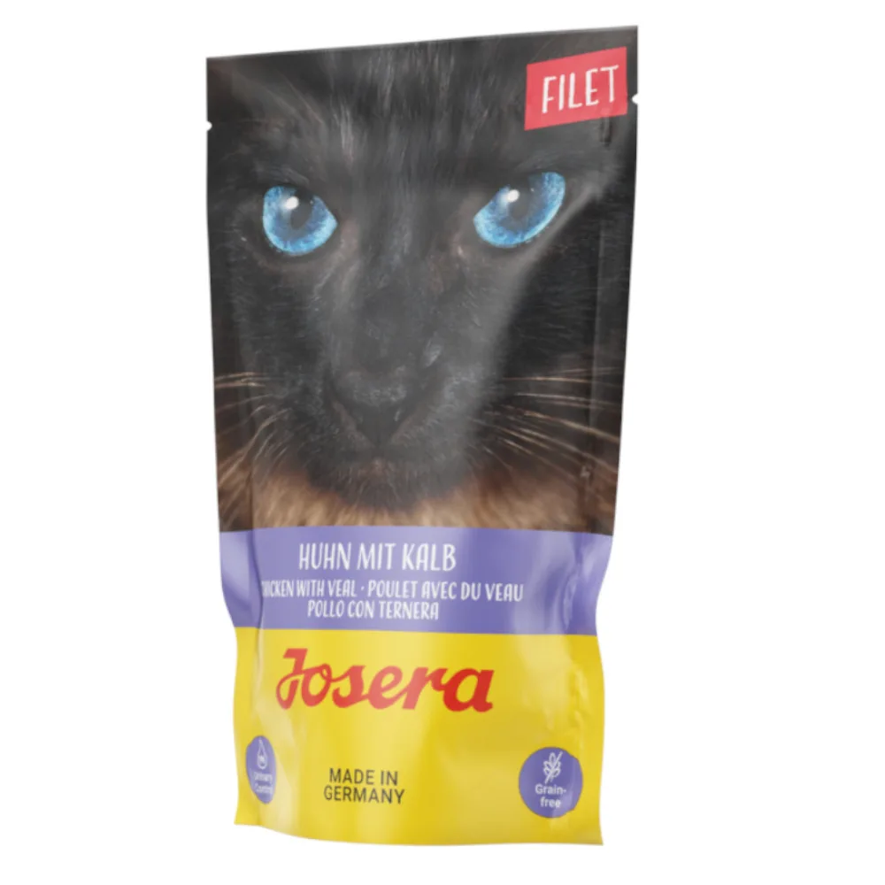 16x70g Kip met Kalf Josera Filet Kattenvoer nat van Josera – productfoto