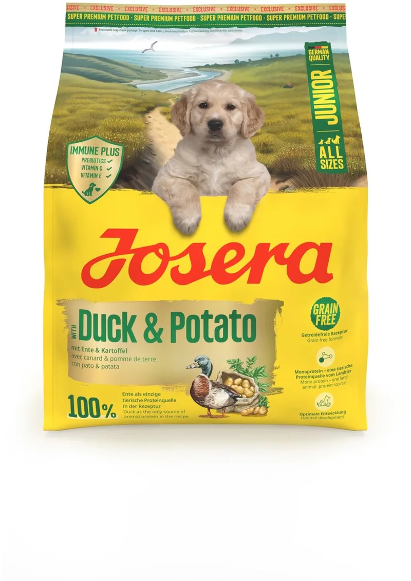 900 gr Josera all sizes junior duck & potato hondenvoer de Josera – photo produit 1 sur 6