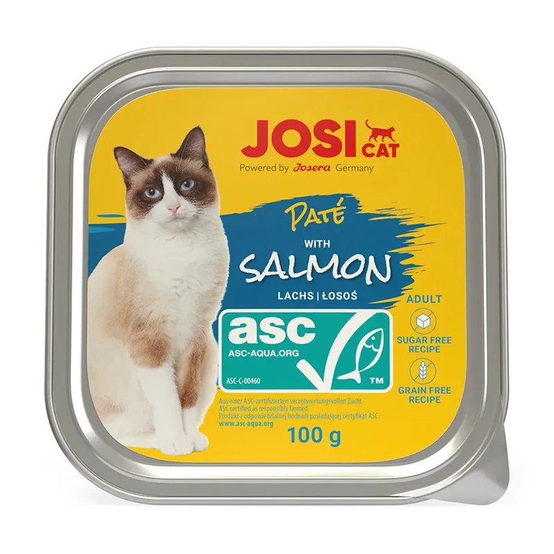 Josicat Paté Con Salmón Asc-100g Natvoer Voor Katten by Josera – product photo