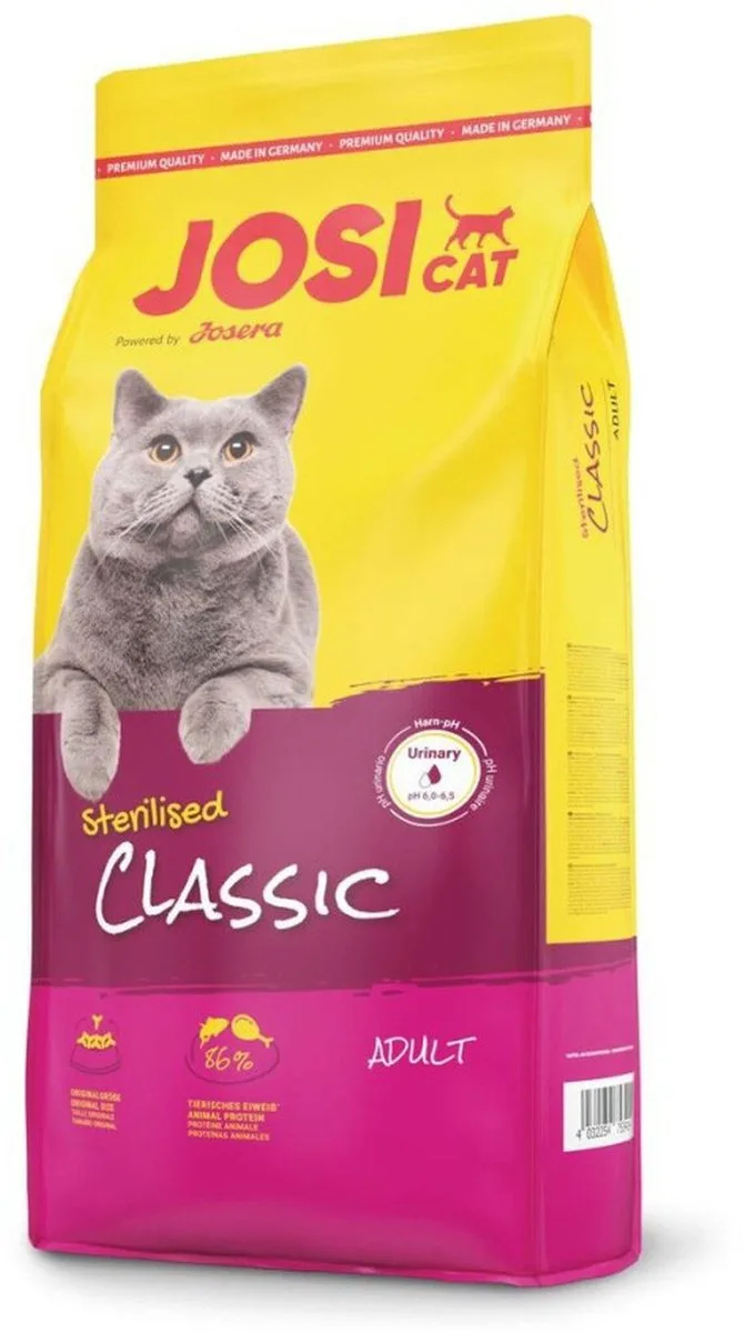 JosiCat Sterilised Classic - Kattenvoer - 10kg - Hoog Proteïne - Laag Vet de Josera – photo produit 1 sur 2