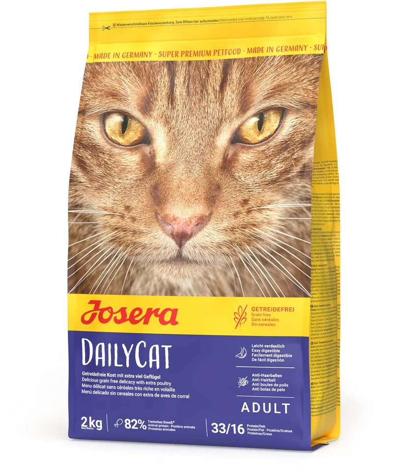 Kattenvoer Josera Dailycat - Graanvrij Gevogelte - 2 kg Complete Voeding voor Volwassen Katten de Josera – photo produit