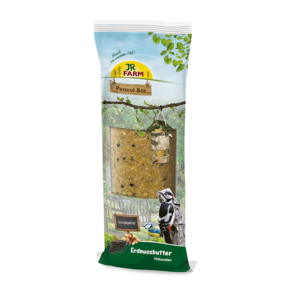 350g JR Farm Peanut Bar Gepelde Pindakaas Vlierbessen Vogelvoer van JR Farm – productfoto