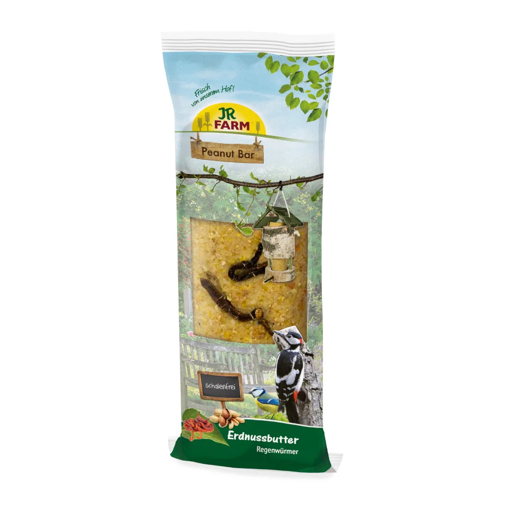 350g JR Farm Pindarepen Gedopt Pindakaas Regenwormen Vogelvoer van JR Farm – productfoto