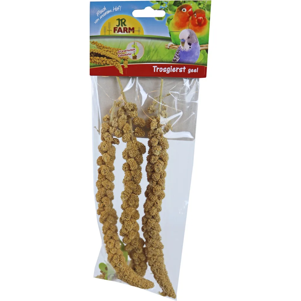 8x JR Farm Trosgierst Geel Parkiet & Grasparkiet 75 gr fra JR Farm – produktbillede