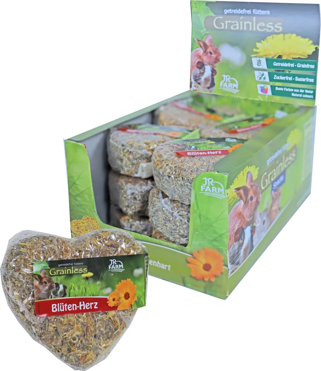 Graanvrij Hart - Ruwvoer - Kruiden Groente 90 g de JR Farm – photo produit