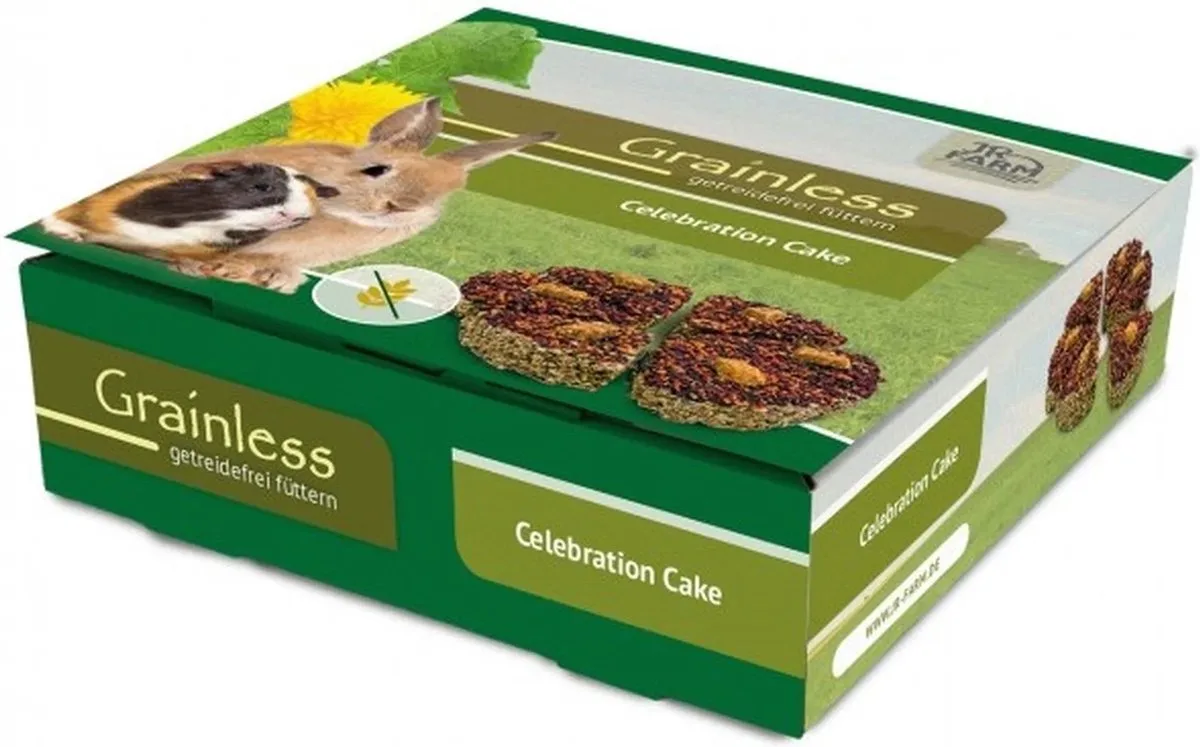 Grainless Celebration Cake 330 g – Graanvrije Snack voor Konijnen & Knaagdieren de JR Farm – photo produit