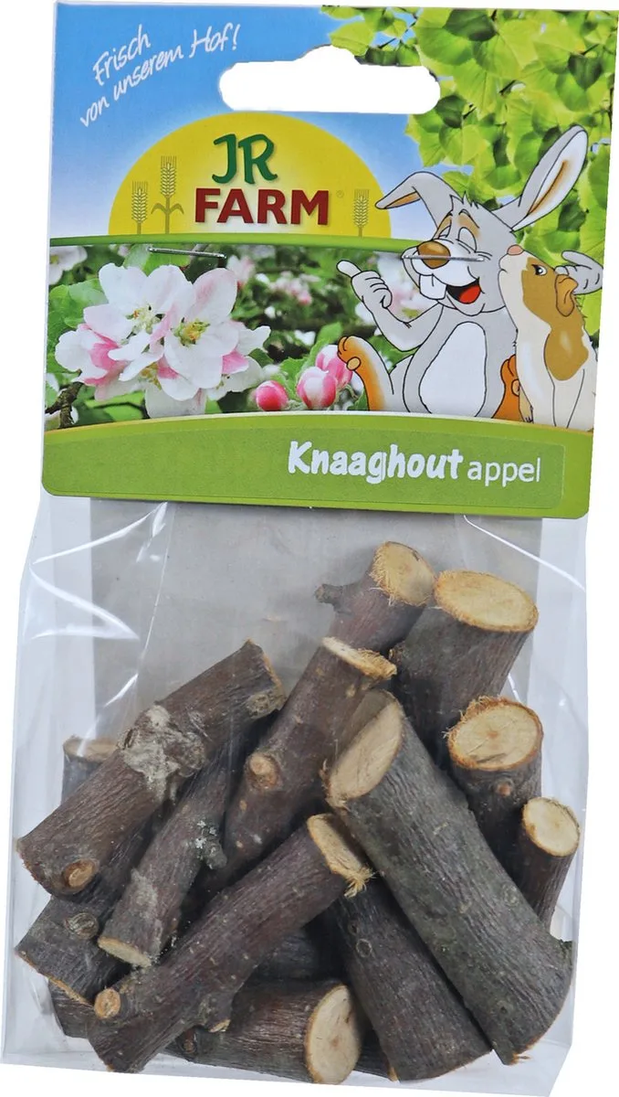 Knaaghout Appelboom - Ruwvoer - 9x4.5x17.5 cm 100 g van JR Farm – productfoto