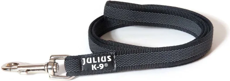 ANTI SLIP HONDENRIEM MET HANDVAT 10M (20MM) fra Julius-K9 i Sort – produktbillede