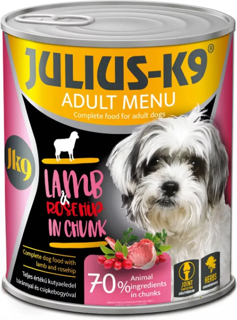 Hondenvoer - Blikvoer - Natvoer - Adult - Lam - 4 x 800g de Julius-K9 – photo produit