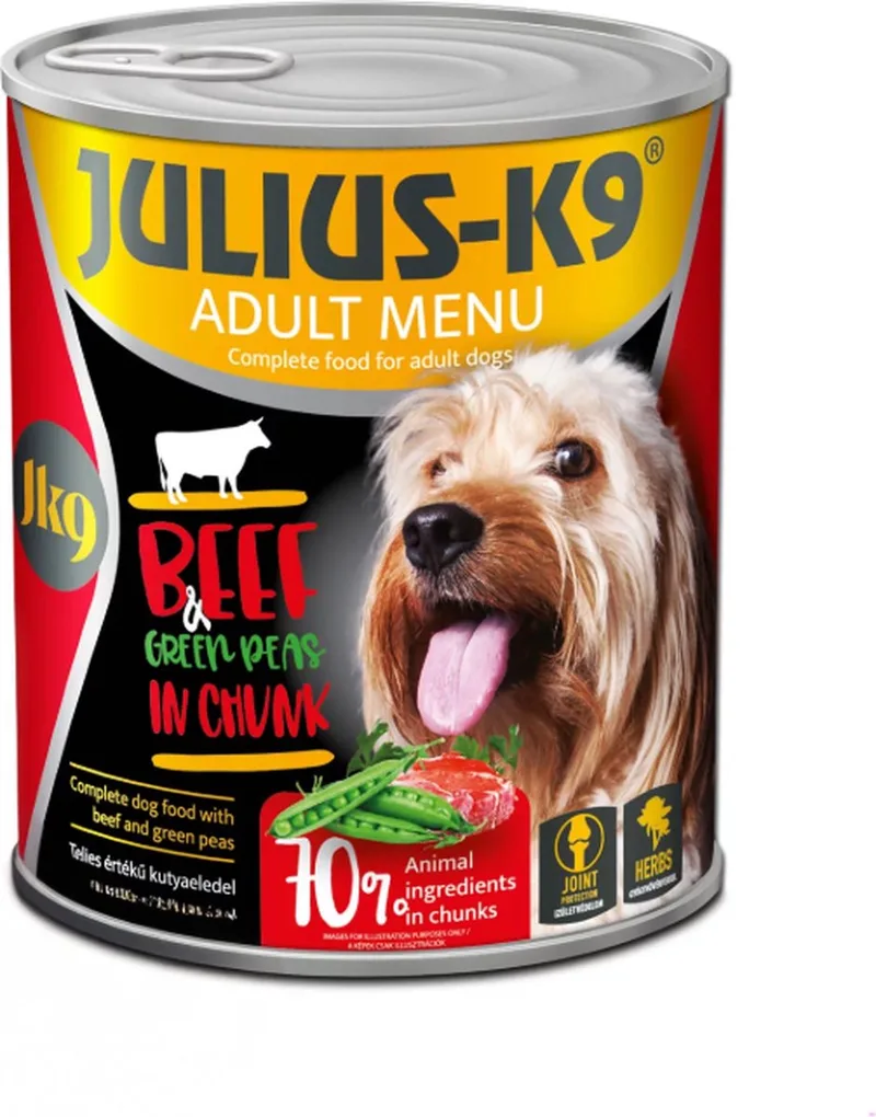 Hondenvoer - Natvoer hond - Adult - Rund - 5 x 1240g de Julius-K9 – photo produit
