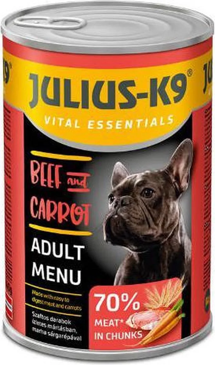 Hondenvoer - Natvoer hond - Beef & Carrot - 5 x 1240g by Julius-K9 – product photo