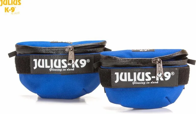 IDC® universele zijtassen voor harnas maat baby1 tot maat mini. by Julius-K9 in Blue – product photo