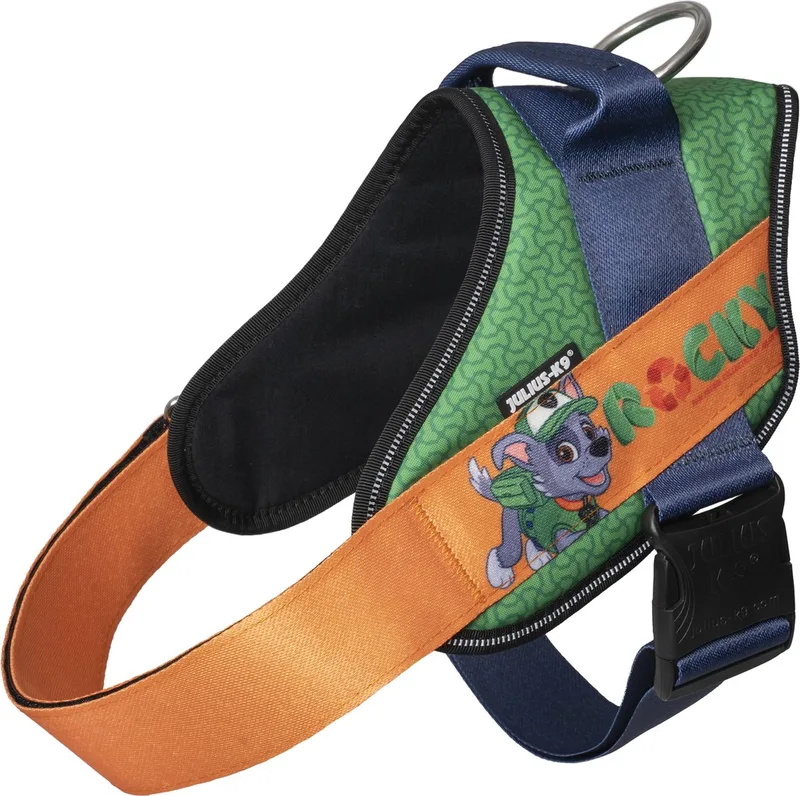 JK9® Paw Patrol - Hondentuig - Maat L - Rocky by Julius-K9 in Groen met oranje – product photo