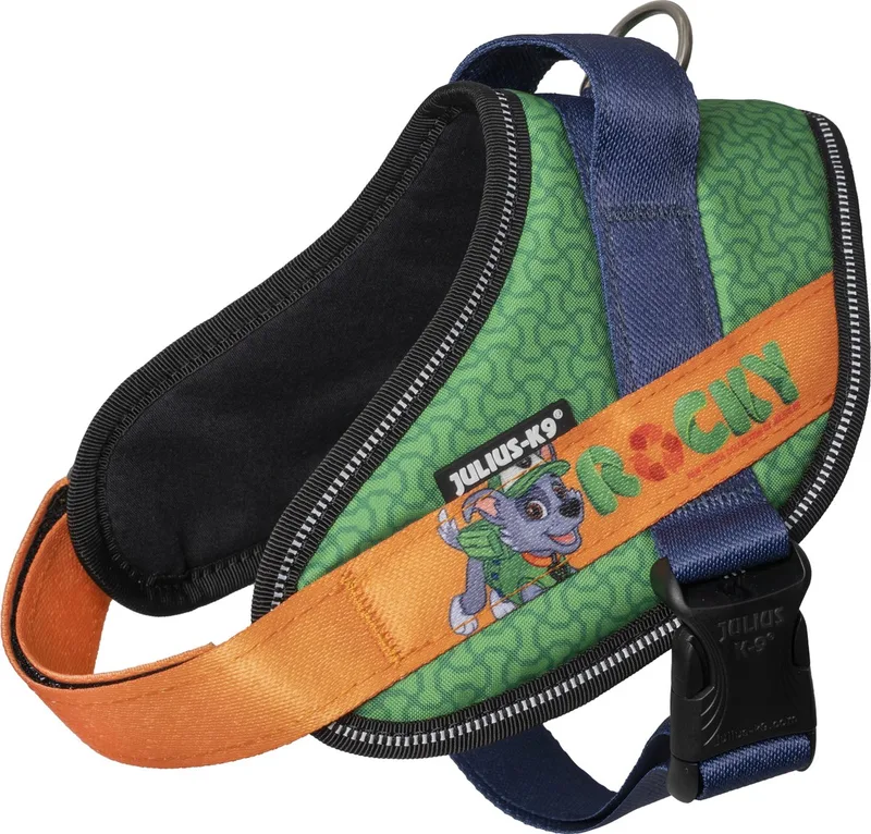 JK9® Paw Patrol - Hondentuig - Maat S - Rocky by Julius-K9 in Groen met oranje – product photo