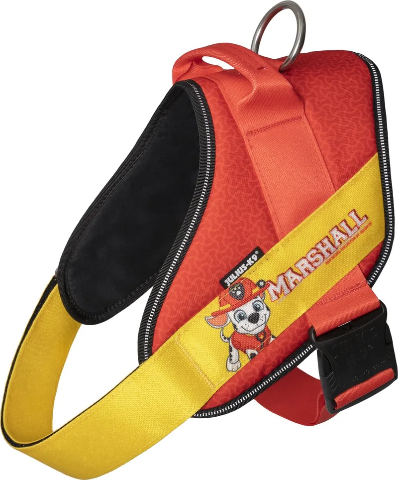 JK9® Paw Patrol - Hondentuig - Maat XL - Marshall von Julius-K9 in Rood met geel – Produktfoto