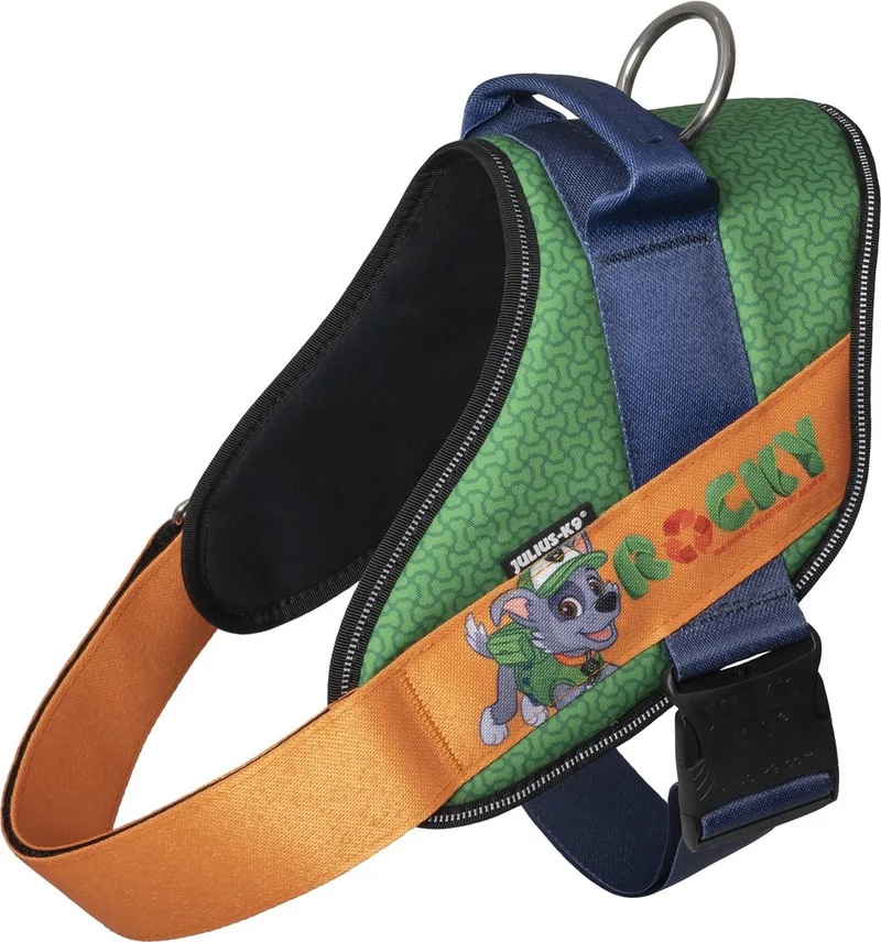 JK9® Paw Patrol - Hondentuig - Maat XL - Rocky de Julius-K9 en Groen met oranje – photo produit