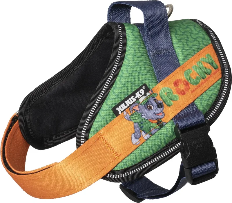 JK9® Paw Patrol - Hondentuig - Maat XS - Rocky de Julius-K9 en Groen met oranje – photo produit