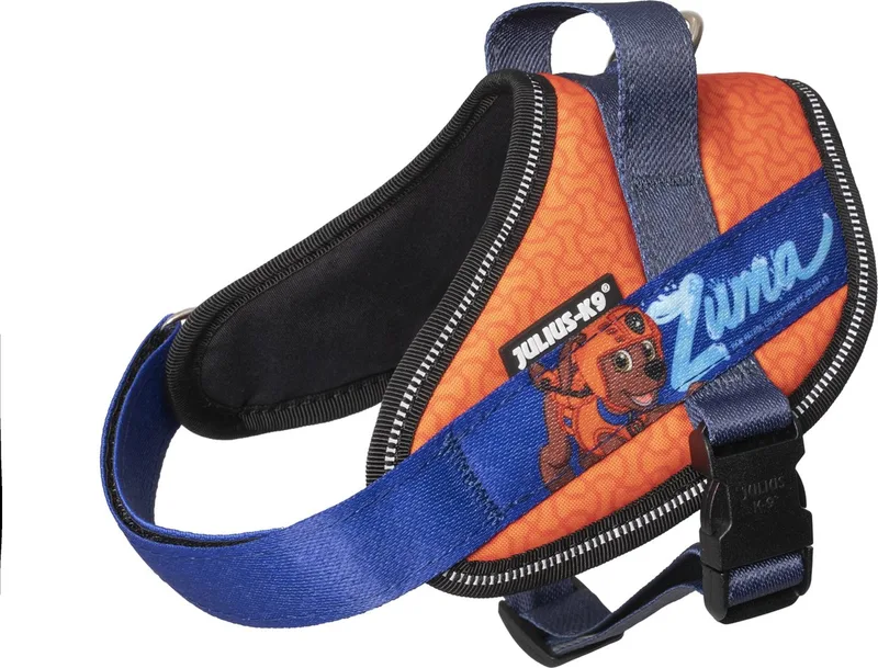 JK9® Paw Patrol - Hondentuig - Maat XS - Zuma von Julius-K9 in Oranje met blauw – Produktfoto